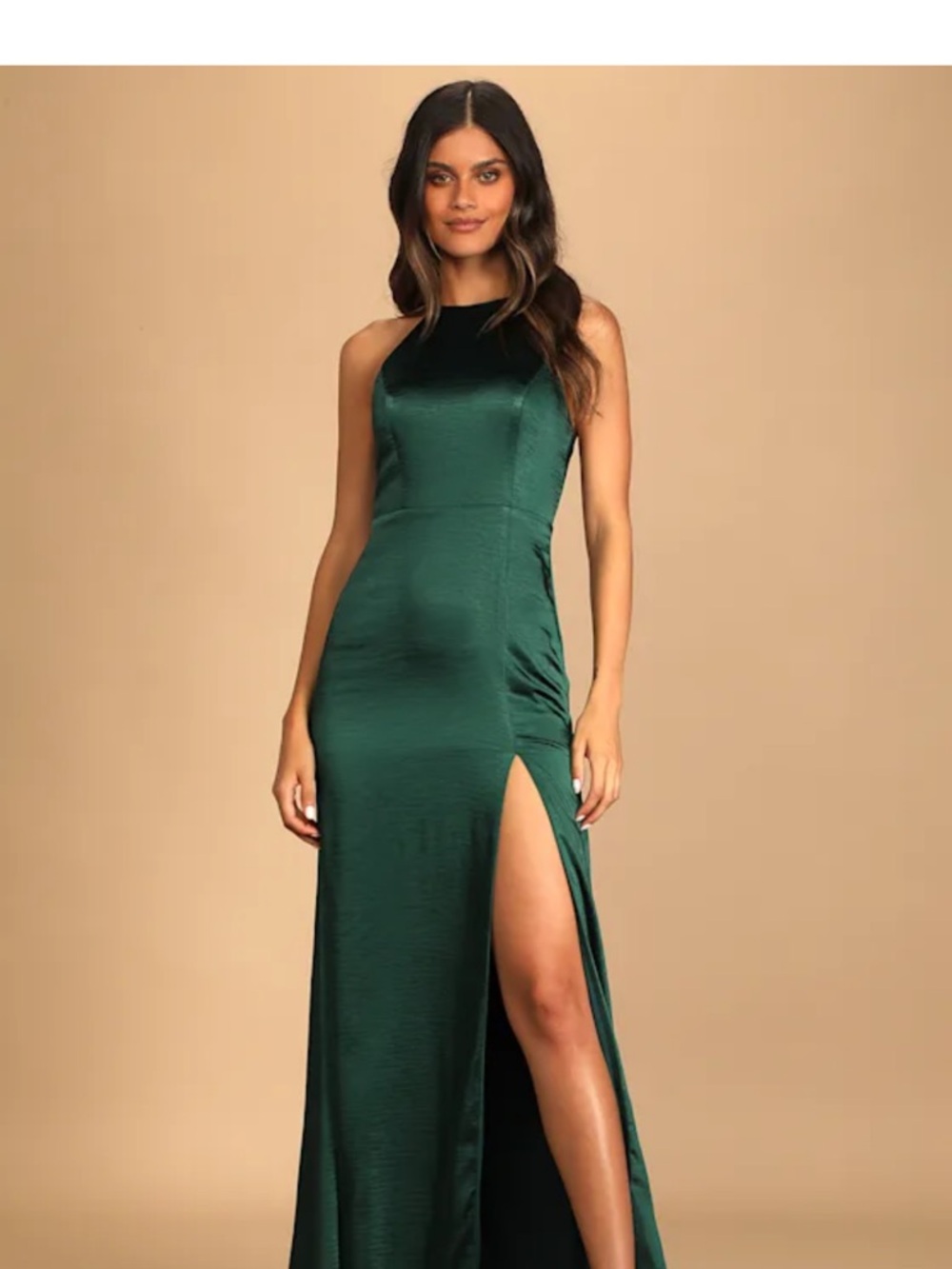 Lulu's Make It Elegant Emerald Green Formal Dress